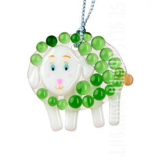 glass sheep pendant