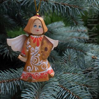 Hand carved and handpainted angel