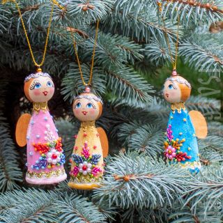 Wooden angel souvenir