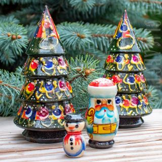 Christmas Tree with Gold Painting