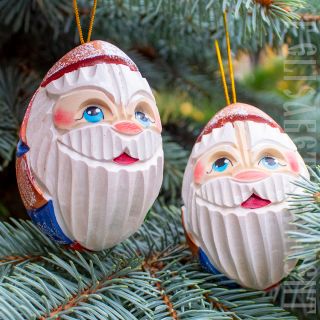 wooden Santa egg souvenir a Christmas gift