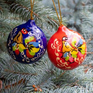wooden bauble, Souvenir , folk crafts, christmas tree decoration