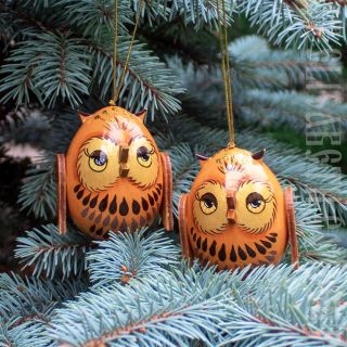 souvenir wooden owl ornament decoration