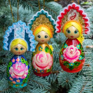 Doll in Kokoshnik with a Flower