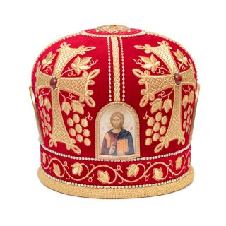 handmade velvet mitre