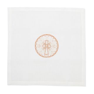 linen corporal with embroidered celtic cross