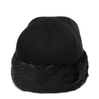 Black Cashmere skufia with fur for priests