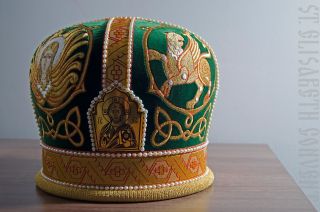  Mitre with Embroidered Symbols of the Holy Evangelists