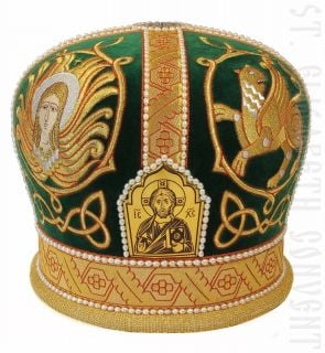  Mitre with Embroidered Symbols of the Holy Evangelists
