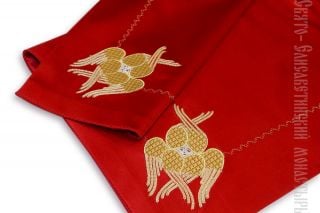 Red Corporal with Cherubim Embroidery 