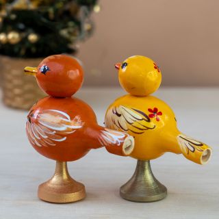 hand-painted wooden whistle toy for children