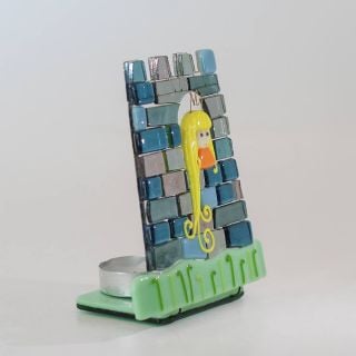 Glass Candleholder with Rapunzel