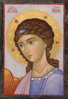 Guardian Angel made from grounded semi-precious stones