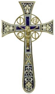 Maltese Holy Table Cross Enamel Gilded