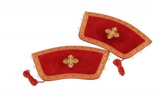 Priest cuffs silk with crosses