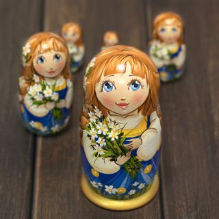 Nesting Doll with Flowers