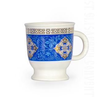 blue holy water cup