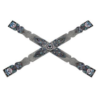 blue enamel asterisk with semi-precious stones