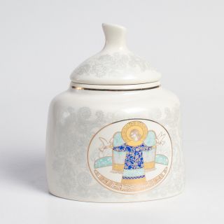 unusual form of a ceramic sugar bowl