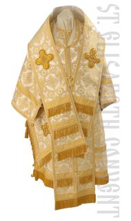 Front of Set of Vestments for Orthodox Bishop with Embroidered Crosses