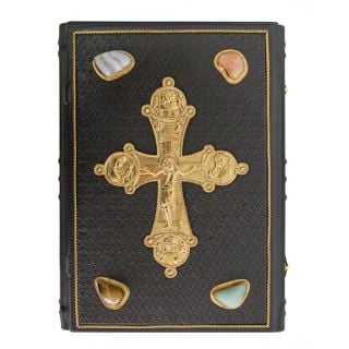 Handmade cover for Epistle with gemstones