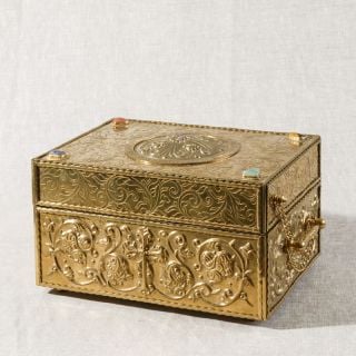 Handmade Reliquary for the holy Relics with gemstones