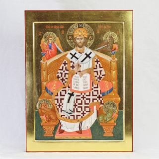 christ enthroned icon