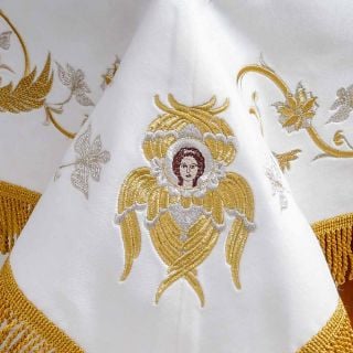 Holy Table Cover with Embroidered Cherubs