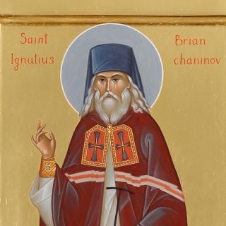 painted icon of Ignatius Brianchaninov