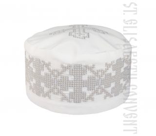White Serbian/Greek Skufos with crosses