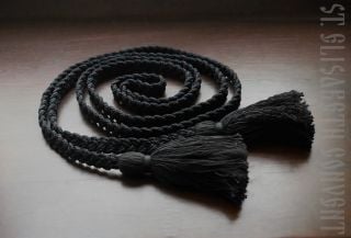 Black Braided Belt for Casssock 