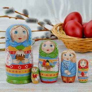 Easter stack nesting dolls