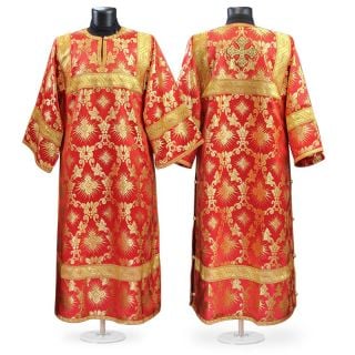 White gold church silk sticharion for teenagers