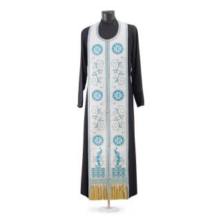 Russian-style Priest Vestment with Peacocks Embroidery