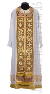 Blue epitrachelion with embroidery