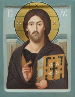 Handpainted Icon of Christ the Pantocrator (Mt. Sinai)