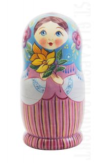 Nesting Doll with Flower