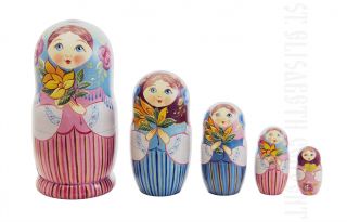 Nesting Doll with Flower