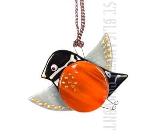fused glass bird