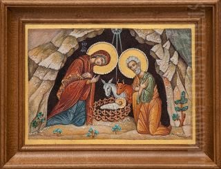 Icon from gemstones The Nativity of Christ