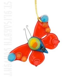 butterfly glass pendant 