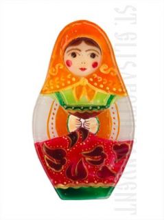 matryoshka glass pendant
