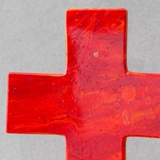 glass standing Golgotha with glass decorations