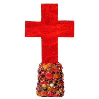 glass standing Golgotha with glass decorations