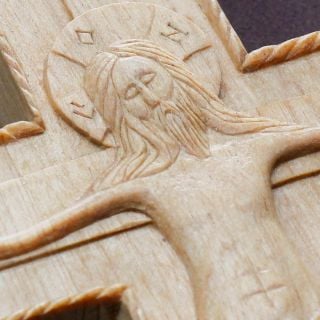 wooden carved crucifix 