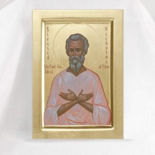 hand-painted icon of Blessed Fool-for-Christ Nicholas of Pskov