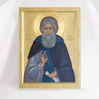 hand-painted icon of Sergius Radonezh