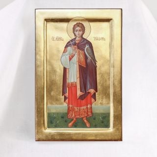 hand-painted icon of st tryphon