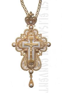 pectoral cross with pearls