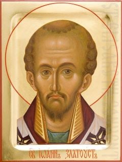 hand painted icon St John Chrysostom 